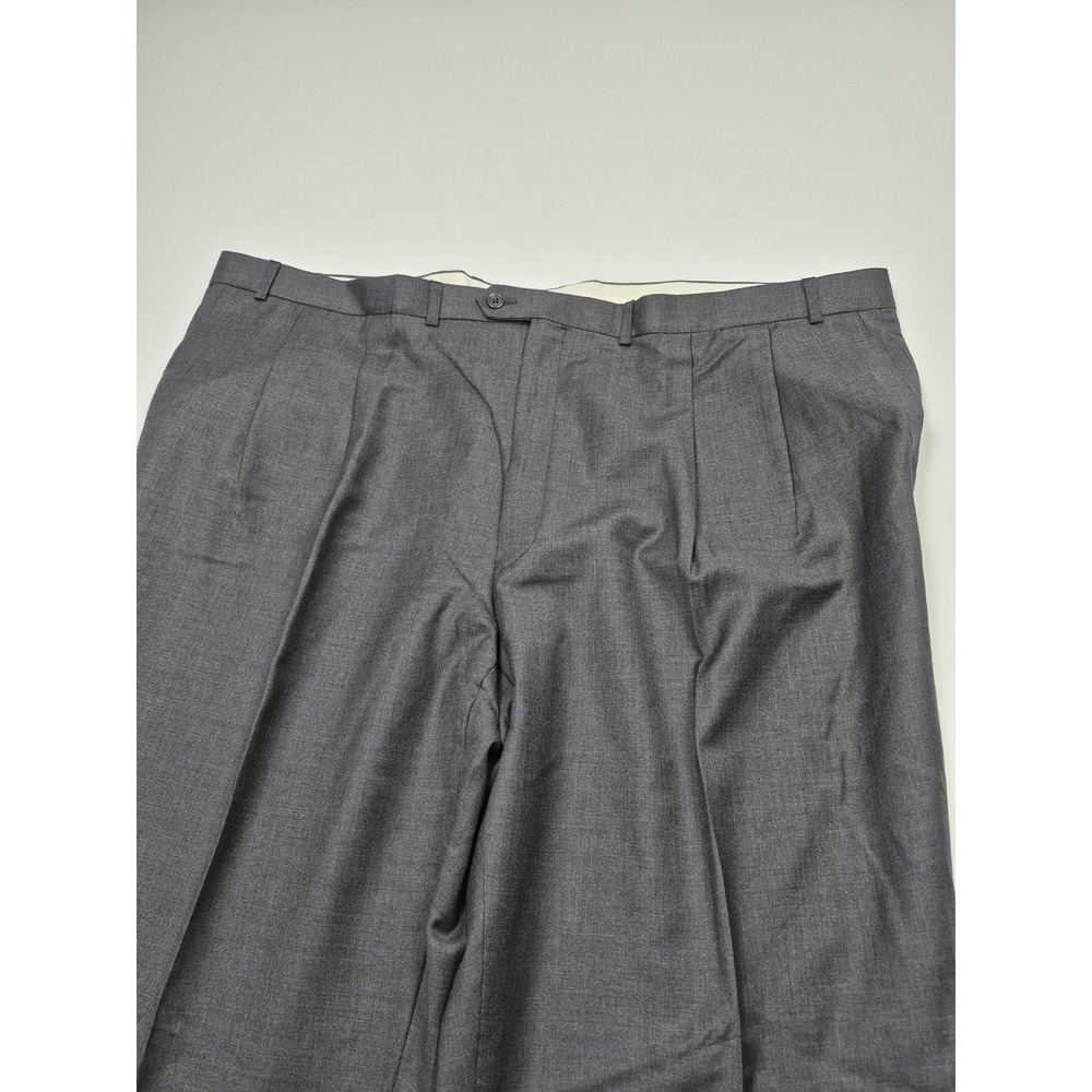 VTG Lauren Ralph Lauren Suit Mens 54 Gray Super 120s Wool Cashmere 2 Piece 50x36 - Picture 14 of 16